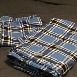 Handmade queen plaid 3pc duvet set